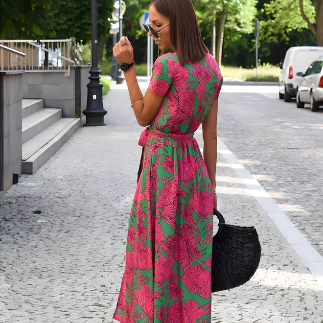 V-Neck Dress for Women – Elegant Sleeveless Design