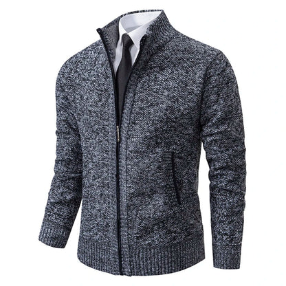 Men’s Fleece Vest – Slim Fit – Stand Collar – Full Zip – Soft Warm Layering Piece