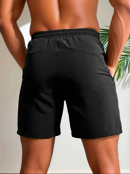 Men’s Athletic Shorts - Lightweight Moisture-Wicking - Stretch Fabric - Zip Pocket