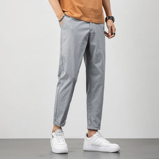 Men’s Chino Trousers – Relaxed Fit – Lightweight Cotton – Full Length – Casual Style