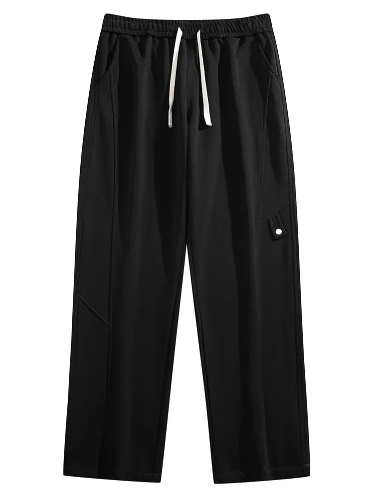 Men’s Relaxed Fit Trousers - Soft Cotton Blend - Drawstring Waist - Casual Everyday Wear