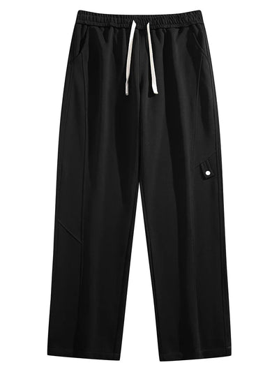 Men’s Relaxed Fit Trousers - Soft Cotton Blend - Drawstring Waist - Casual Everyday Wear