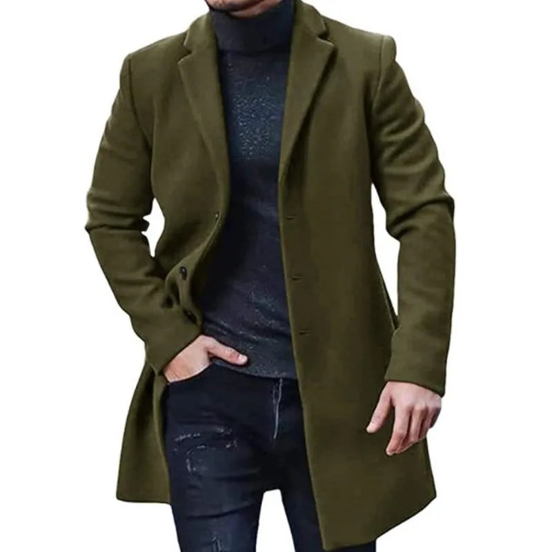 Heren casual bovenkleding met knoopsluiting voor lente/winter