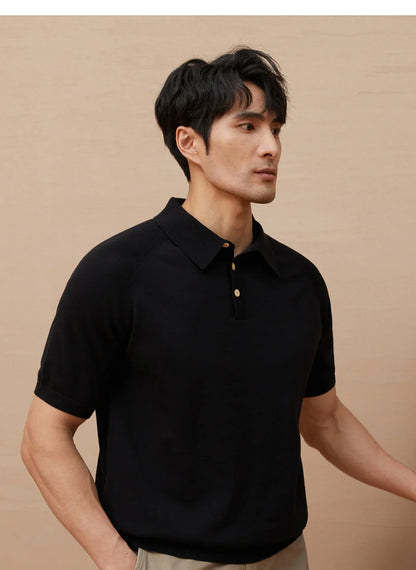 Men’s Polo Shirt – Tailored Fit – Soft Knit Cotton – Short Sleeve Classic Collar