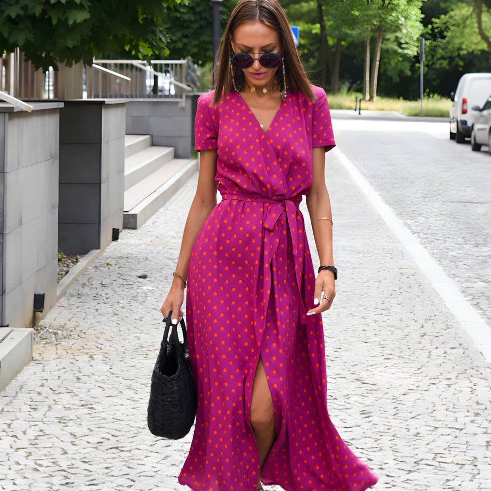 V-Neck Dress for Women – Elegant Sleeveless Design