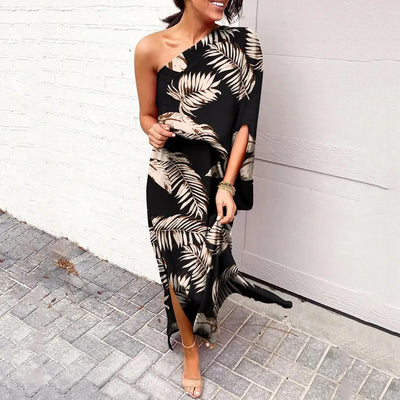 One-Shoulder Diagonal Dress