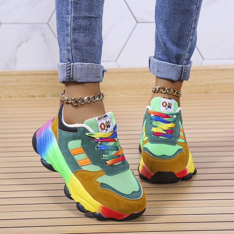 Women's colorful chunky sneakers