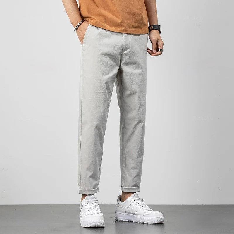 Men’s Chino Trousers – Relaxed Fit – Lightweight Cotton – Full Length – Casual Style