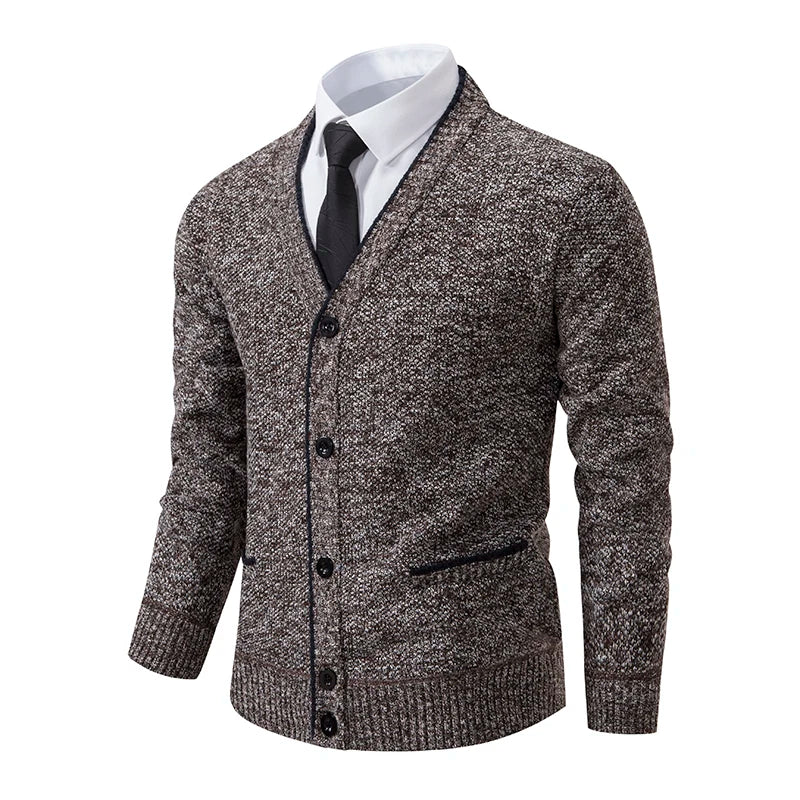 Men's v-neck knitted cardigan