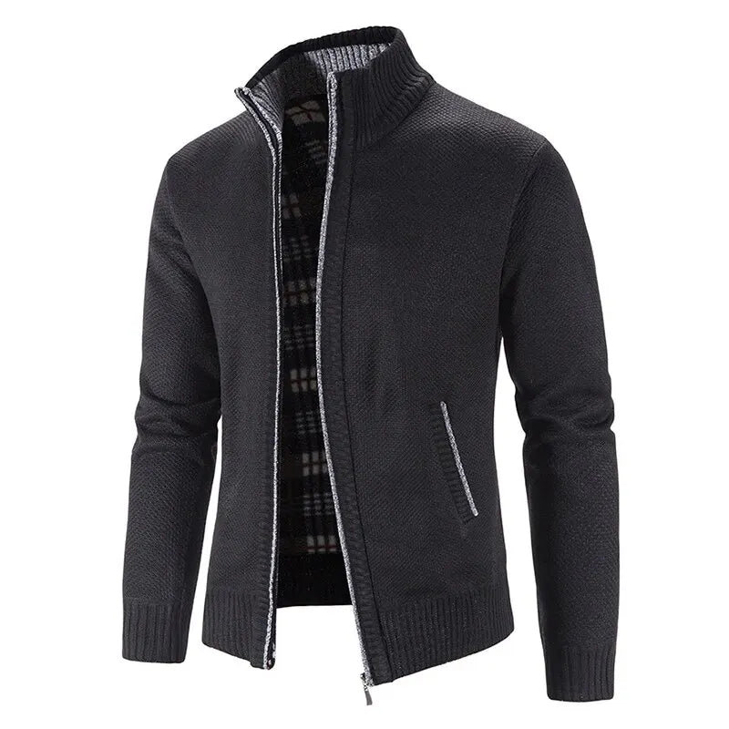 Heren gebreide fleece vest