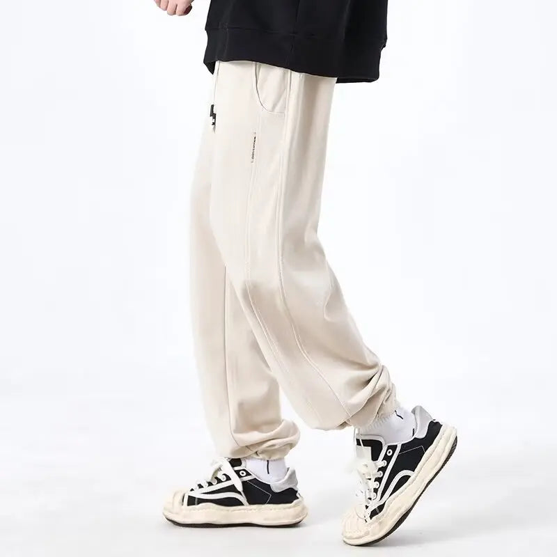 Men's loose fit joggers with elastic waist