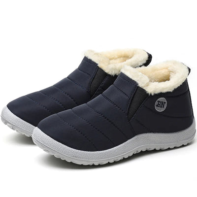 Women’s Ankle Boots – Fur Lined – Slip-On – Water Resistant – Supportive Sole