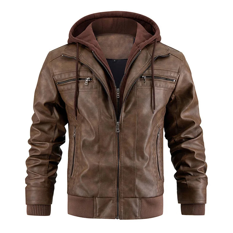 Men's jacket with detachable hood