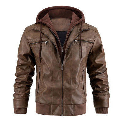 Men's jacket with detachable hood