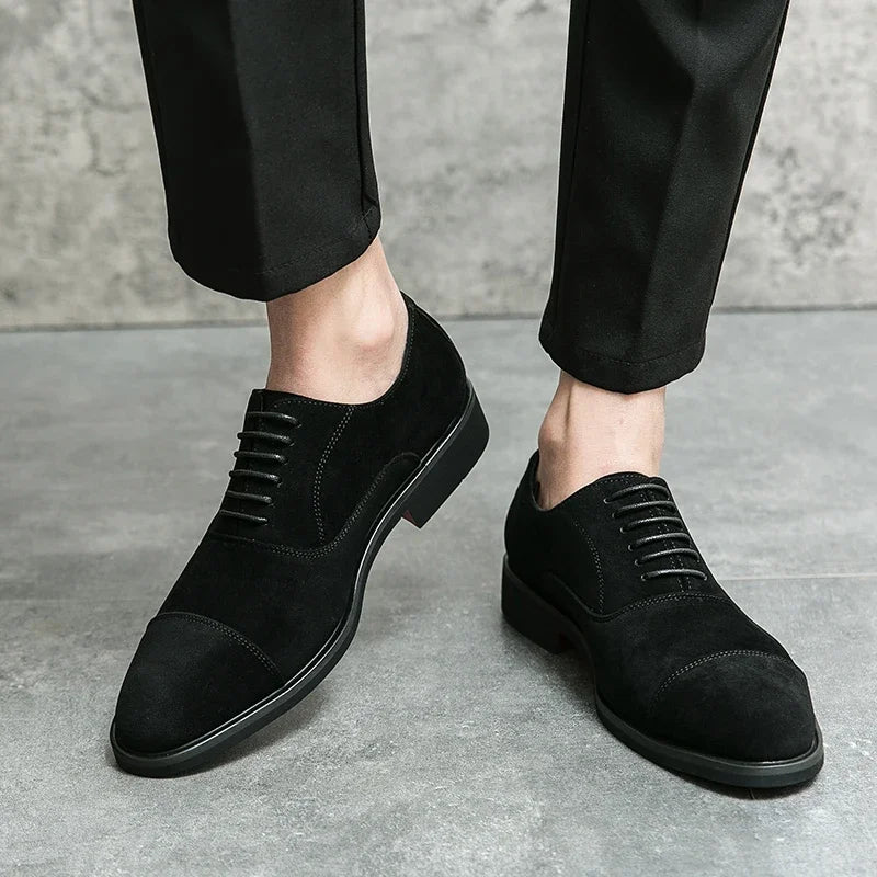 Men’s Casual Pointed Toe Shoes – Lace-Up – Streamlined Fit – Smart Style