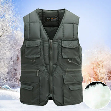 Heren warme en lichtgewicht winter tactische vest met meerdere zakken