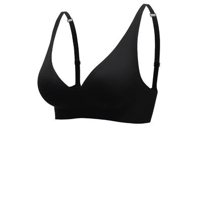 Women’s Seamless Bra – V-Neck – Wide Straps – Breathable Blend – Pull-On Fit