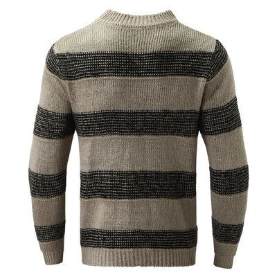 Men's knitted striped sweater