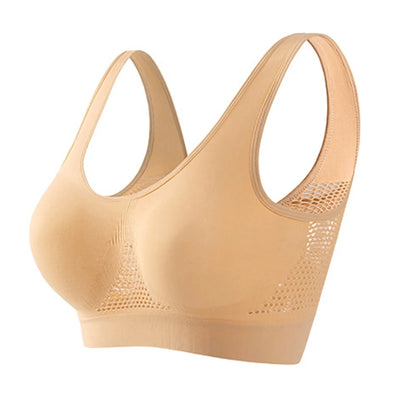 Women’s Sports Bra – High Support – Racerback – Breathable Mesh – Seamless Fit