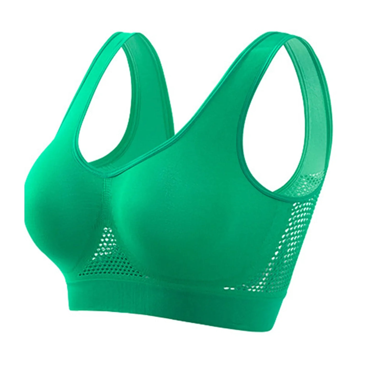 Women’s Sports Bra – High Support – Racerback – Breathable Mesh – Seamless Fit