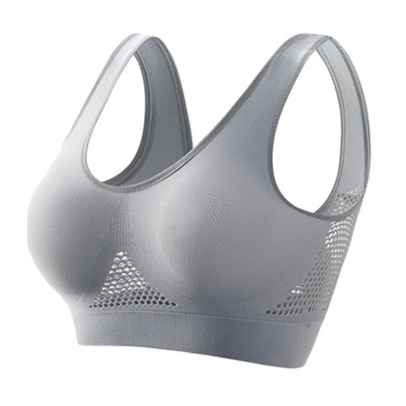 Women’s Sports Bra – High Support – Racerback – Breathable Mesh – Seamless Fit