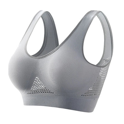 Women’s Sports Bra – High Support – Racerback – Breathable Mesh – Seamless Fit