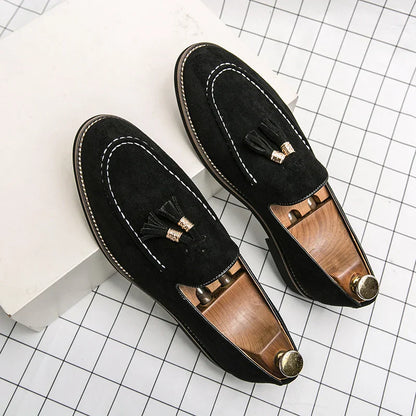 Men’s Moccasins – Suede – Tassel Detail – Classic Fit – Smart Casual Versatile Shoes
