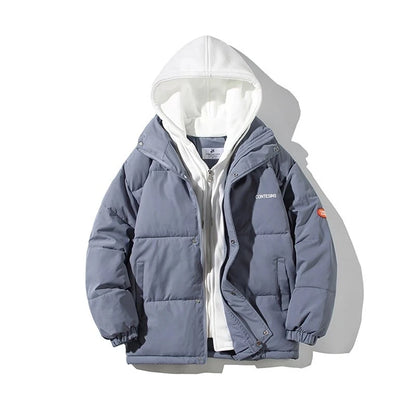 Oversized women's parka with hoodie