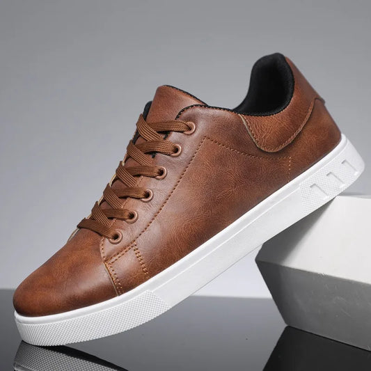 Men's classic leather lace-up shoes