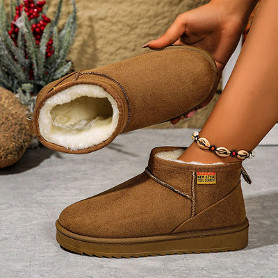 Women’s Ankle Boots – Suede Look – Fleece Lined – Supportive Sole – Casual Comfort