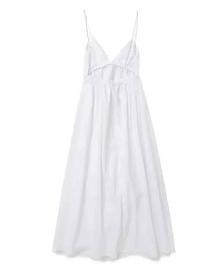 Women's Maxi Dress - Backless Spaghetti Strap - Flowy Relaxed Fit - Elegant Casual Wear