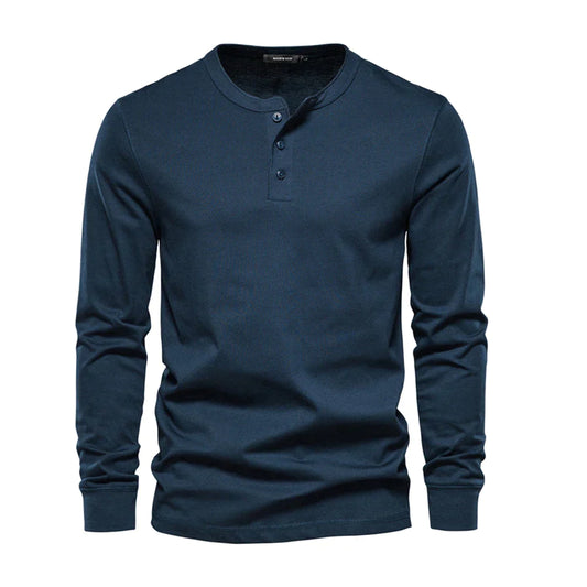 Men’s long sleeve collarless t-shirt