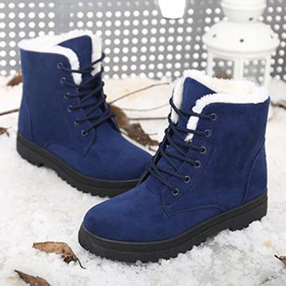 Lace-up women’s boots with thick sole