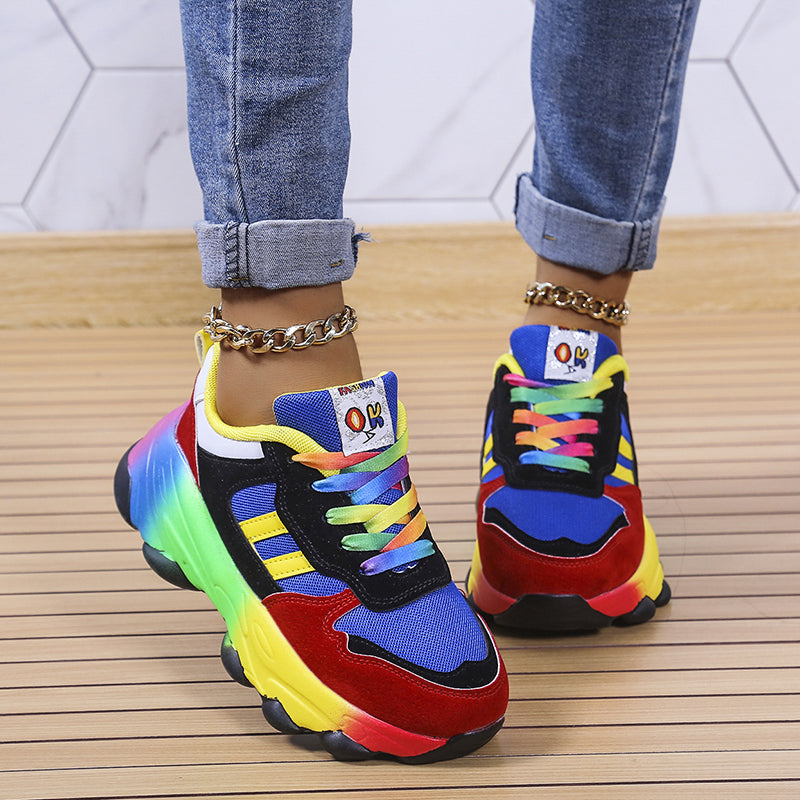 Women's colorful chunky sneakers