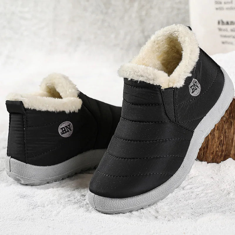 Men's stylish casual outdoor boots with fur lining