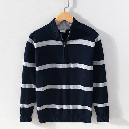 Men's striped long sleeve casual shirt