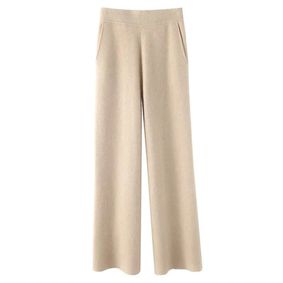 Women’s Sweatpants – Soft Fleece – Wide Leg – Elastic Waist – Full Length with Pockets
