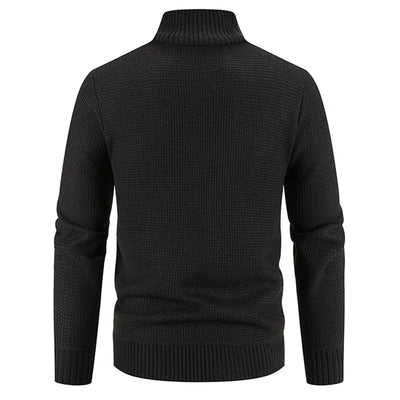 Men's knitted casual jacket with zipper