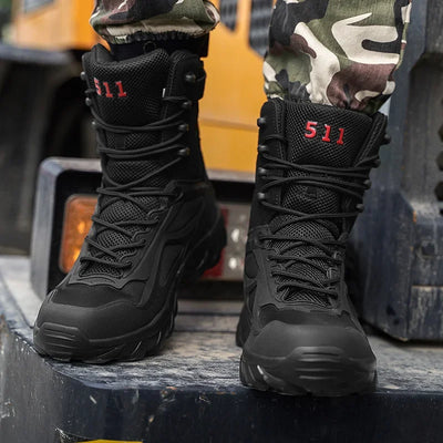 Men’s Tactical Boots – Waterproof – Ankle Support – Breathable Mesh – Rugged Grip Sole