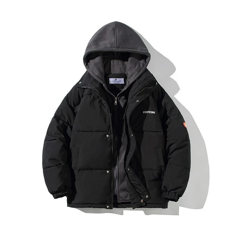 Oversized women's parka with hoodie