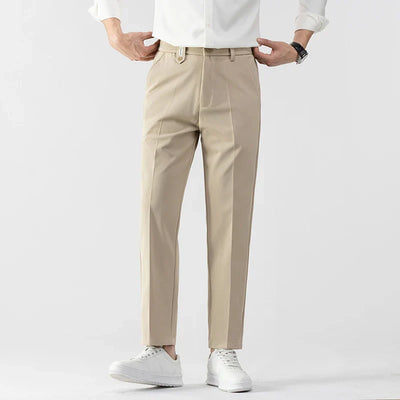 Men’s Slim Fit Trousers – Lightweight Fabric – Tailored Cut – Business Casual Wear
