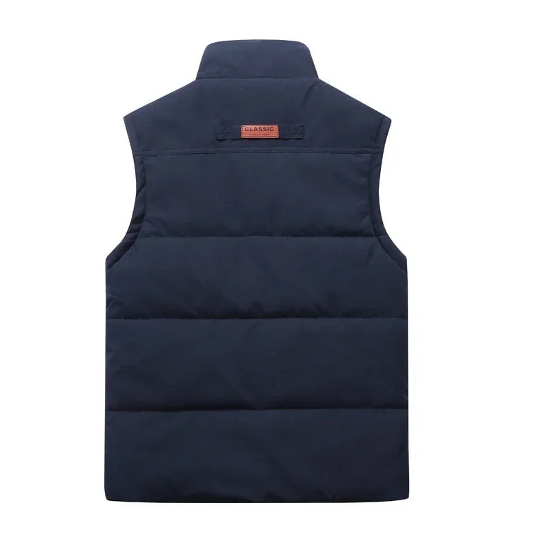 Men's sleeveless faux fur fleece vest