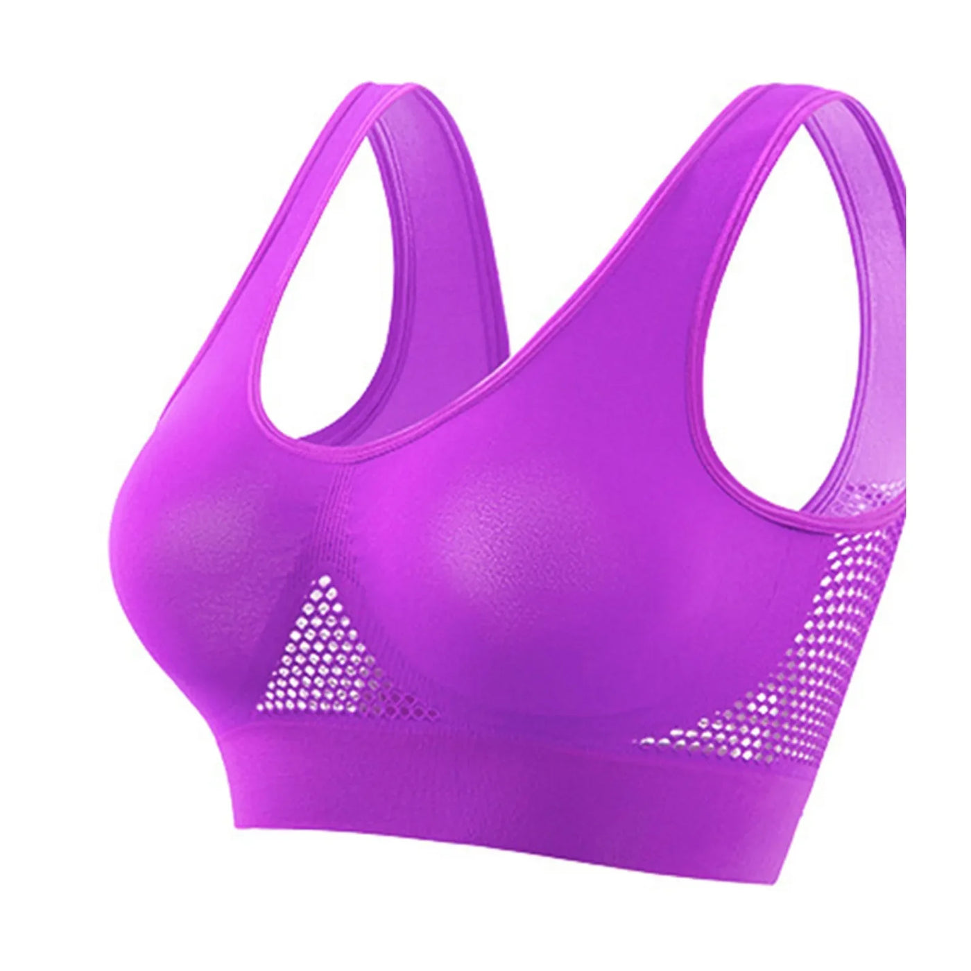 Women’s Sports Bra – High Support – Racerback – Breathable Mesh – Seamless Fit