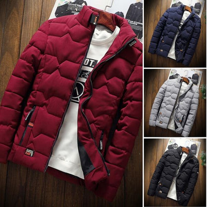 Men's warm stand collar jacket