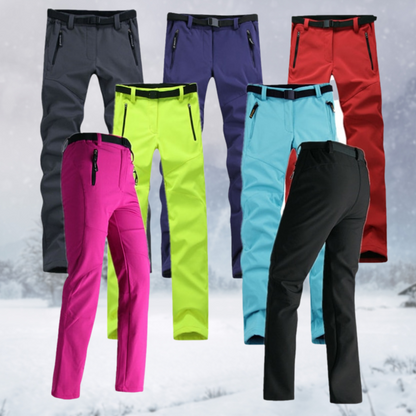 Fleece-lined softshell pants for women