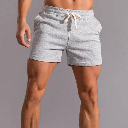 Men’s Shorts – Relaxed Fit – Natural Fibers – Elastic Waist – Mid-Thigh Casual Wear