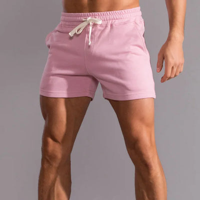 Men’s Shorts – Relaxed Fit – Natural Fibers – Elastic Waist – Mid-Thigh Casual Wear
