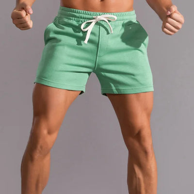 Men’s Shorts – Relaxed Fit – Natural Fibers – Elastic Waist – Mid-Thigh Casual Wear