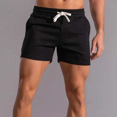 Men’s Shorts – Relaxed Fit – Natural Fibers – Elastic Waist – Mid-Thigh Casual Wear