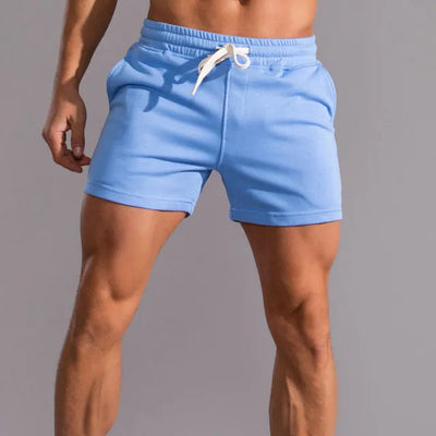 Men’s Shorts – Relaxed Fit – Natural Fibers – Elastic Waist – Mid-Thigh Casual Wear